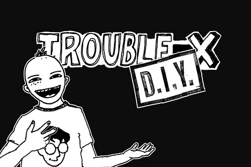 TROUBLE X d.i.y. präsentations flyer