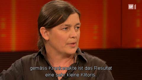 Gemäss Krankenakte ist das Resultat eine sehr kleine Klitoris. 
