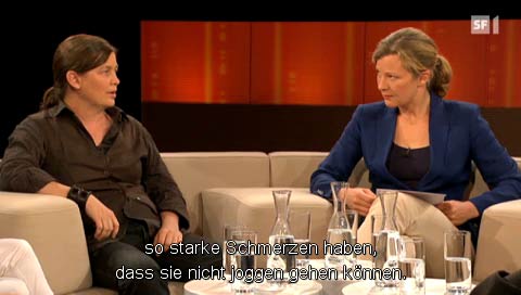 so starke Schmerzen haben, dass sie nicht joggen gehen können.