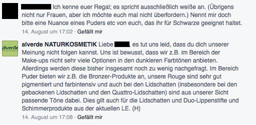 Screenshot von Facebook