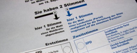 Bild eines Wahlzettels